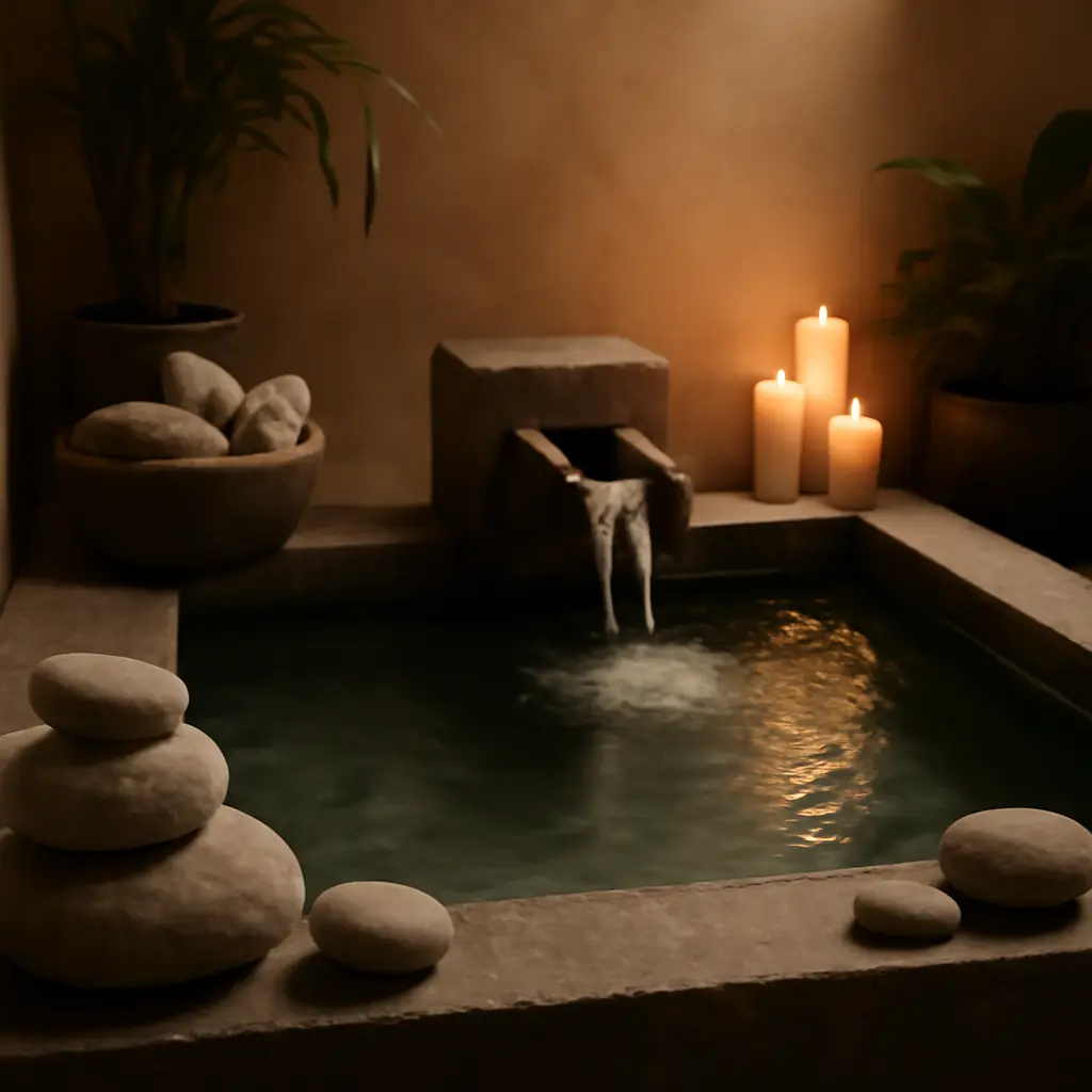 Serene spa relaxation area